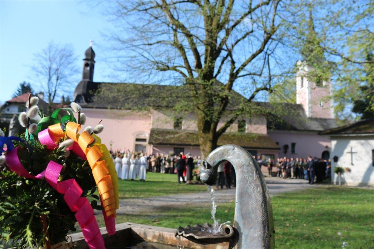 Palmsonntag Festmesse bei der Wallfahrtskirche St. Jakob | ©TVB Puch