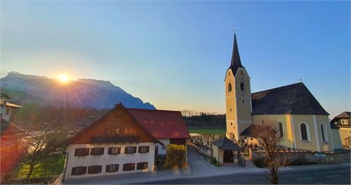 Sonnenuntergang Kirchenwirt Untersberg