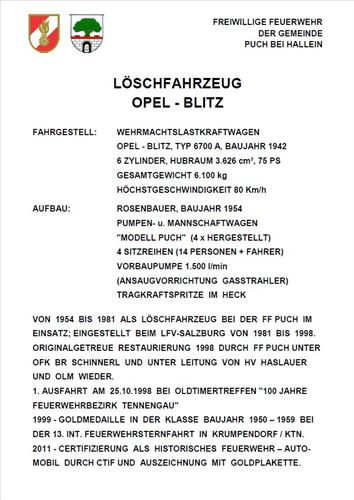 Beschreibung Opel Blitz