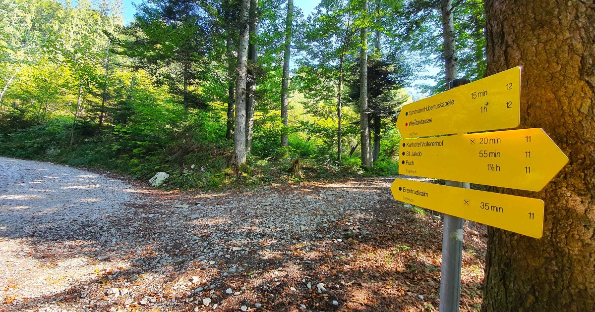 Wanderbeschilderung Erentrudisalm - Schönalm © TVB Puch - Gerber