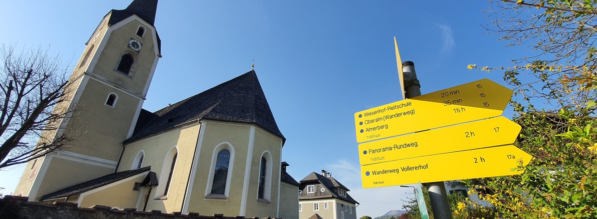 Wanderwege ab der Pfarrkirche Puch  ©TVB Puch