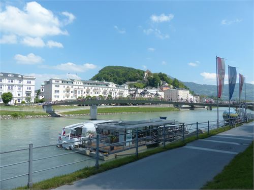 Radweg in der Stadt Salzburg