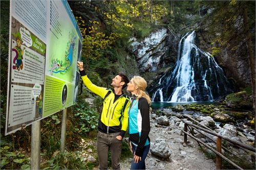 Übersichtstafel am Gollinger Wasserfall | ©TVB Golling