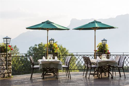 Terrasse am Vollererhof in Puch bei Salzburg | ©Vollererhof.at