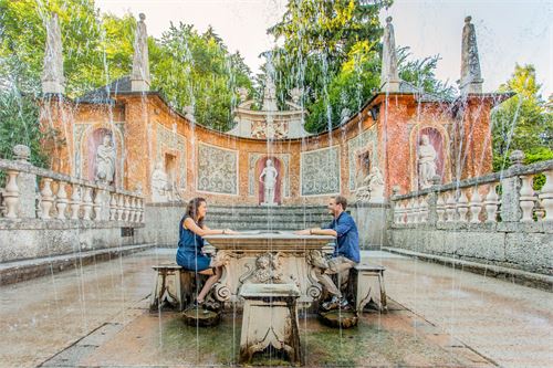 Wasserspiele in Hellbrunn Salzburg | ©SalzburgerLand Tourismus - Eva Trifft