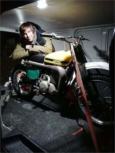 Tobias mit Puch MC 250 Replica aus Mailand