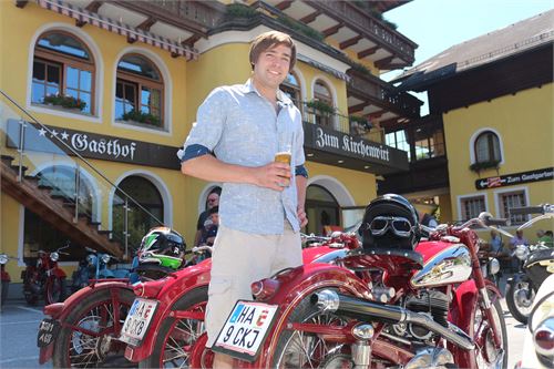 Tobias mit der Puch 250 TFS beim Pucher Puch Treffen