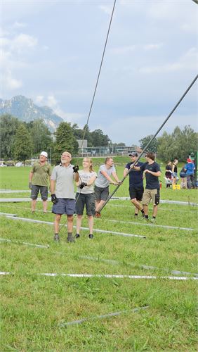 Zeltaufbau TV Puachstoana 75 Jahre 2024