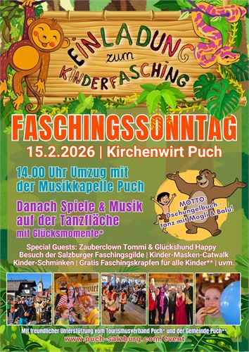 Kinderfasching Puch - Einladung 2026