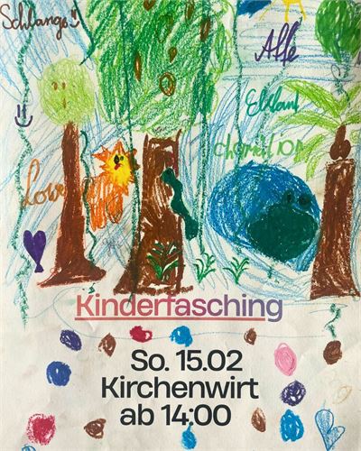 Kinderfasching Puch -  Zeichnung Plakat - Dschungel