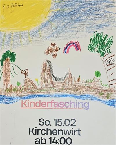 Kinderfasching Puch -  Zeichnung Plakat - Dschungel