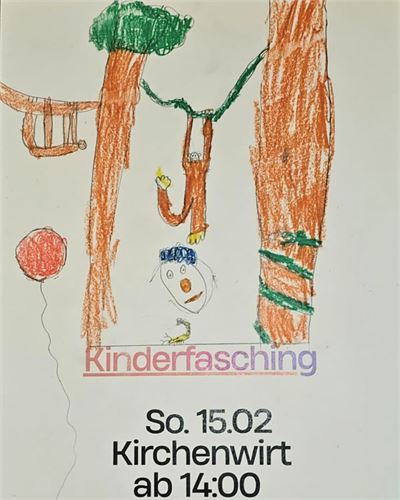 Kinderfasching Puch -  Zeichnung Plakat - Dschungel