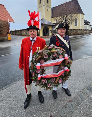 66. Anton Wallner Feier in Puch - Kranzniederlegung