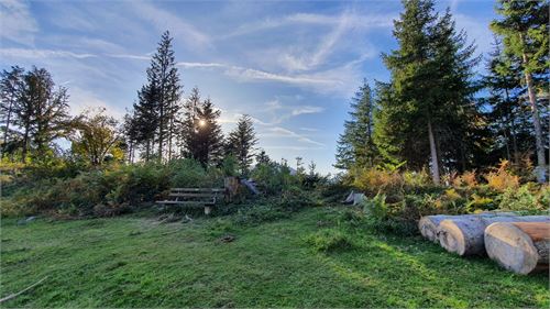 Ausblick von der Hubertuskapelle auf der Schönalm