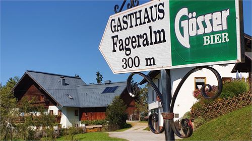 Wegweiser zur Fageralm in Elsbethen