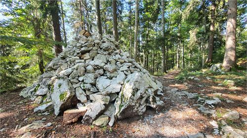 Steinhaufen - höchster Punkt der Tour