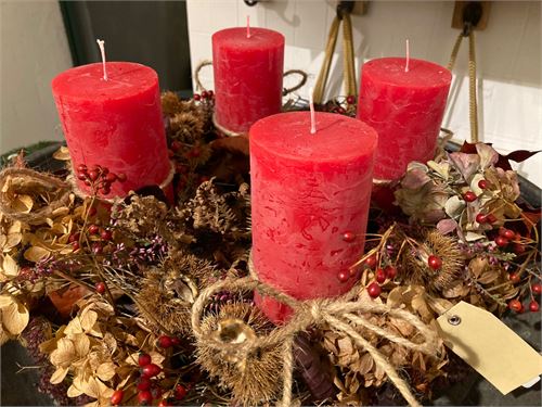 Adventkranz aus Trockenblumen