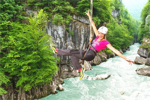 Flying Fox über die Salzachöfen in Golling | ©Erlebnisschlucht - Golling.info